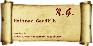 Meitner Geréb névjegykártya